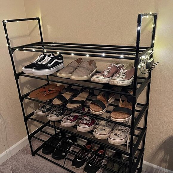 NEW 6 Tiers Metal Shoe Rack, Adjustable Shoe Shelf Storage Organizer - Picture 3 of 8
